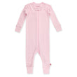 Zutano Pajama Solid Organic Cotton Sleeper - Baby Pink