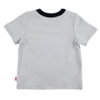 Zutano Top Organic Cotton Contrast Pocket Tee - Light Gray